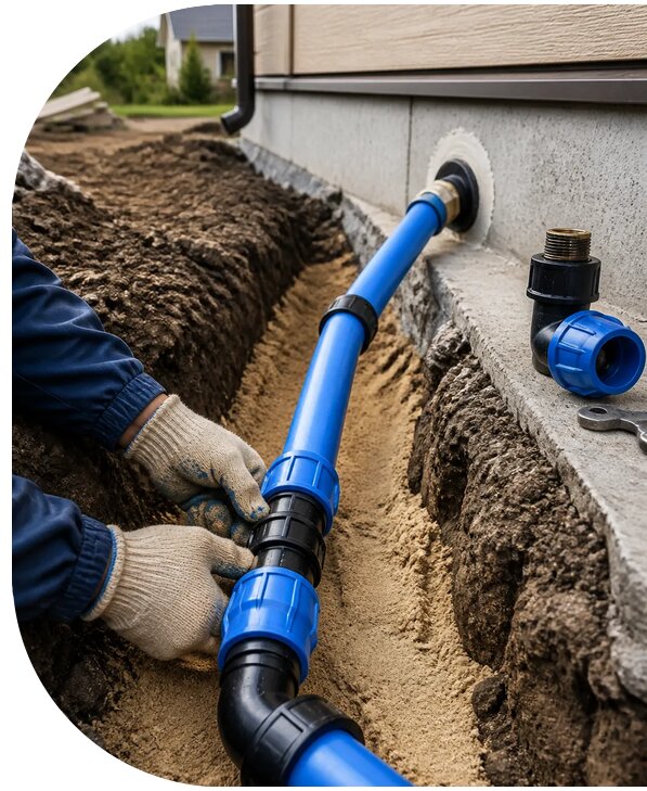 Монтаж водопровода на участке в Кстове от 15276 р. | АПаруса-Ксв